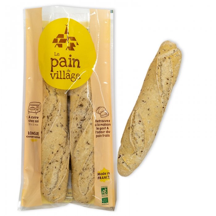 Demi-baguettes Saveur BIO Le Pain du Village 400 g