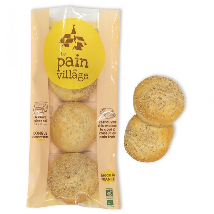 Pain burger BIO Le Pain du Village 300 g