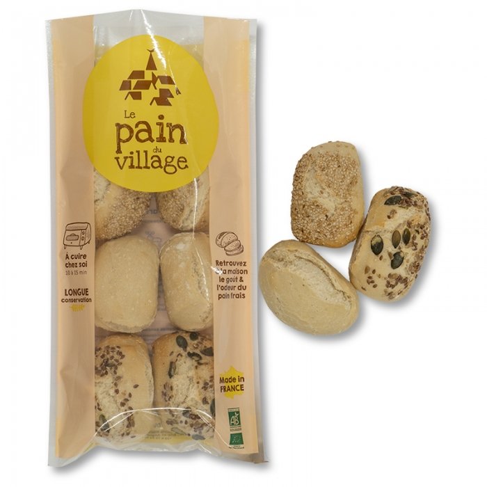 Assortiments de petits pavés BIO Le Pain du Village 450 g