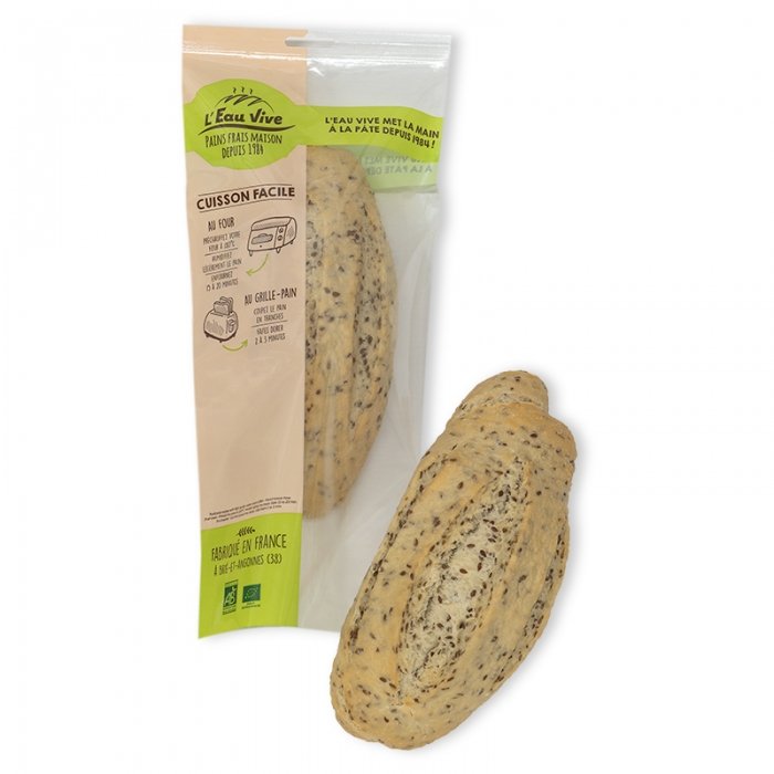 Pain blanc graines de lin BIO Fournil de L'Eau Vive 400G